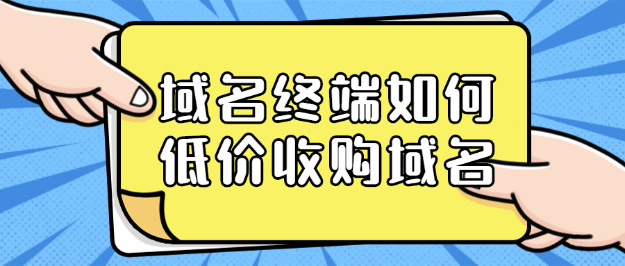 域名终端如何低价收购域名