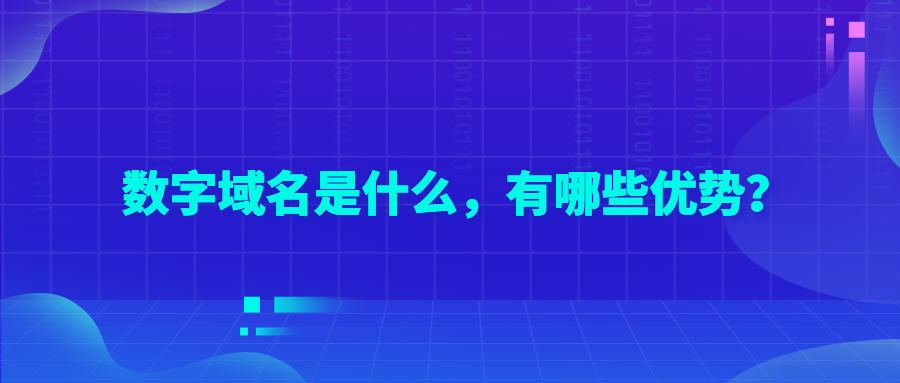 数字域名是什么，有哪些优势？