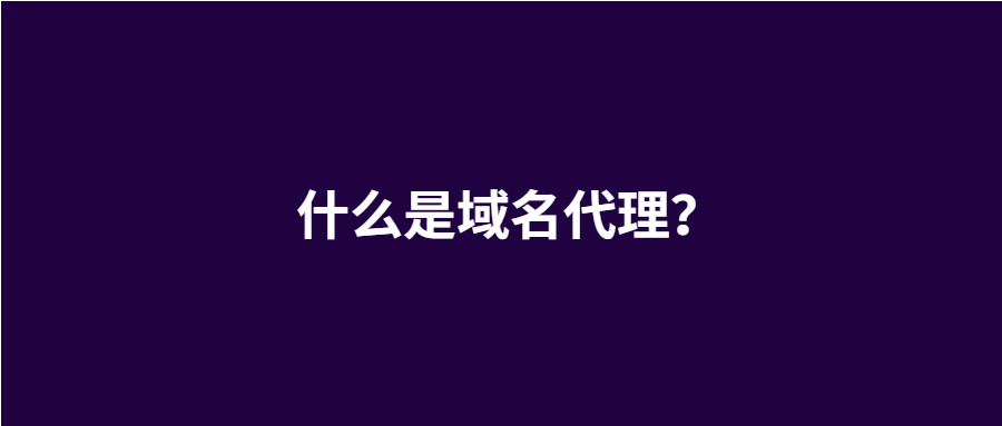 什么是域名代理？