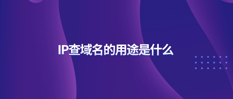 ip查询域名的用途 ip查询域名的用途