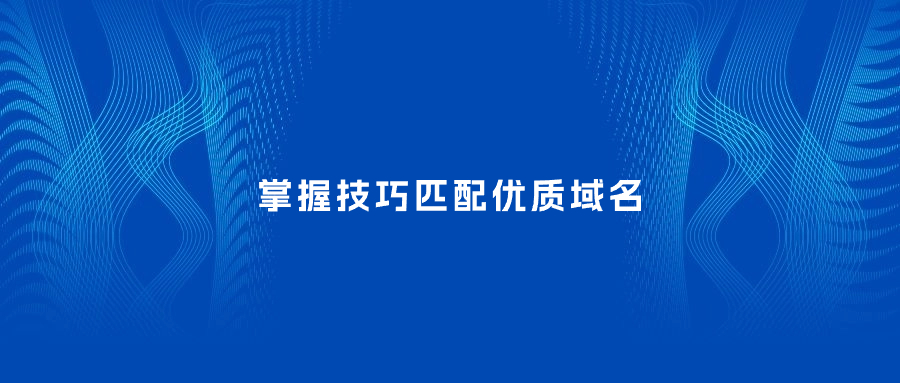 掌握技巧匹配优质域名 掌握技巧匹配优质域名