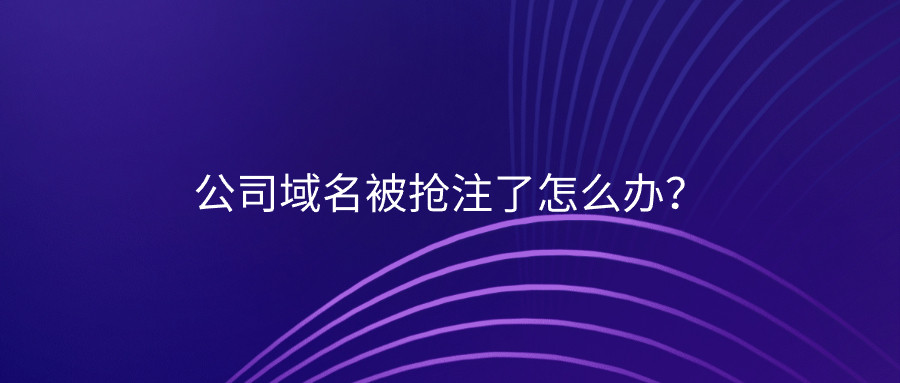 公司域名被抢注了怎么办