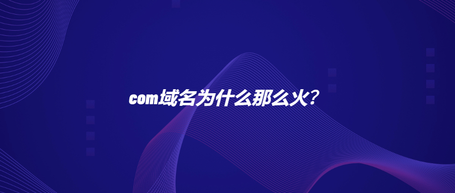 com域名为什么火