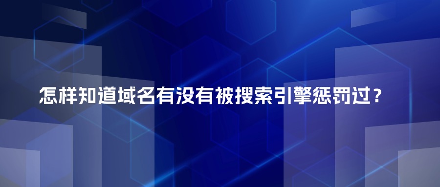 怎样知道域名没有被惩罚