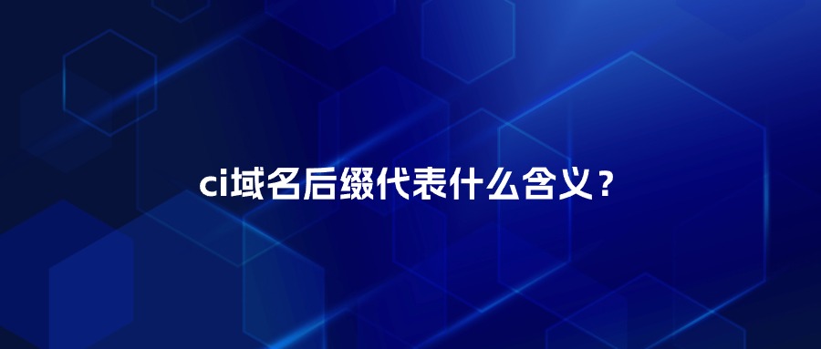 ci域名后缀