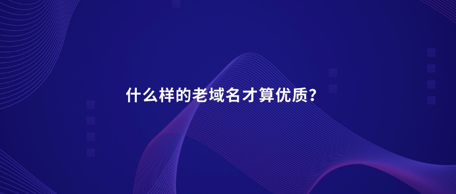 什么样的老域名才算优势