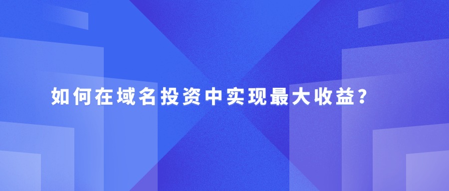 如何在域名投资中实现最大收益？