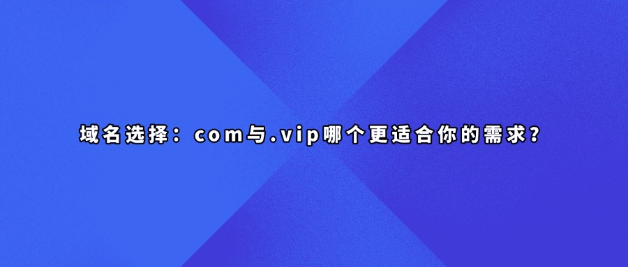 域名选择:com与.vip哪个更适合你的需求?