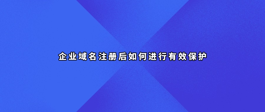 企业域名注册后如何进行有效保护