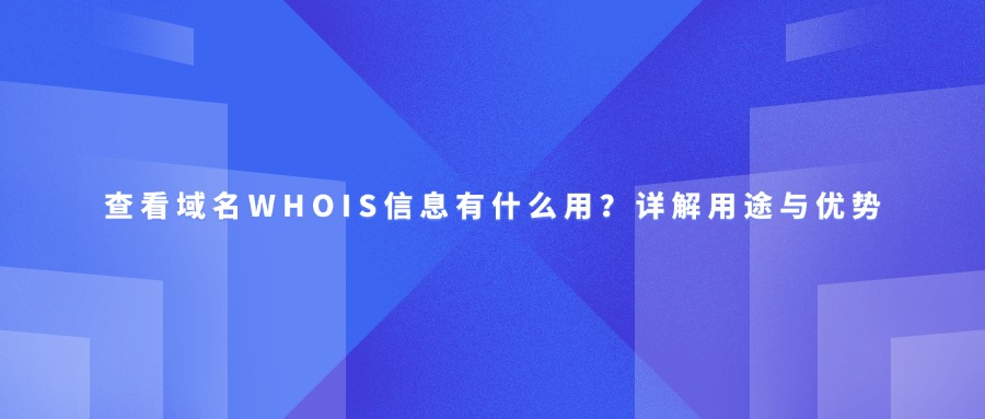 查看域名WHOIS信息有什么用？详解用途与优势